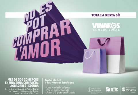 Presentada la campanya de promoció del comerç local "No es pot comprar l’amor, per a la resta està el comerç local de Vinaròs"